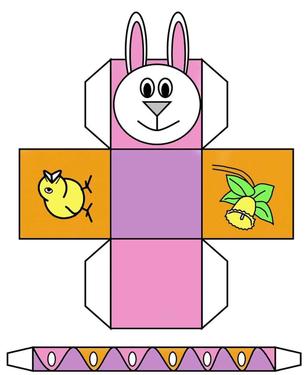 Easter Bunny Basket Template