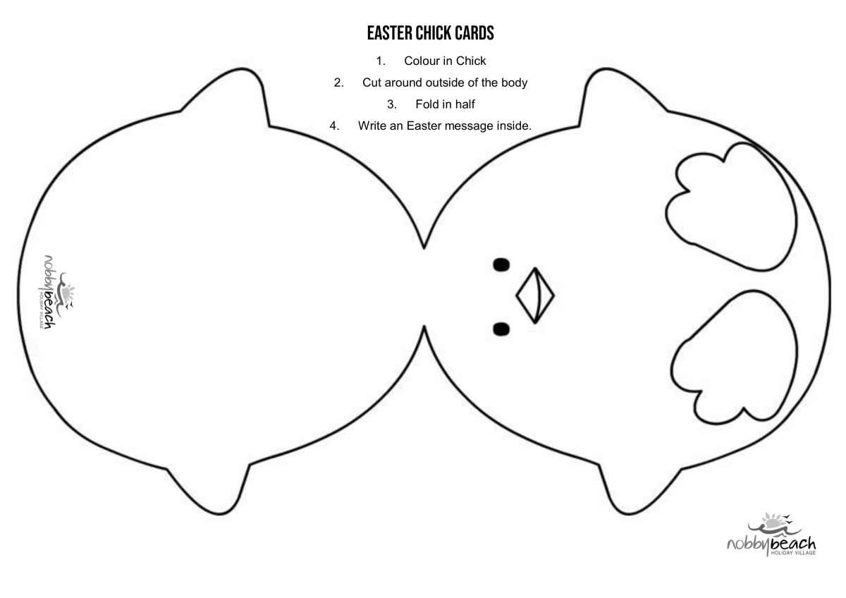 Easter Craft and Printables  Nobby Beach Holiday Village In Easter Chick Card Template